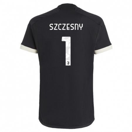 Kandiny Kinder Wojciech Szczesny #1 Schwarz Ausweichtrikot Trikot 2023/24 T-Shirt