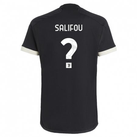 Kandiny Kinder Dikeni Salifou #0 Schwarz Ausweichtrikot Trikot 2023/24 T-Shirt