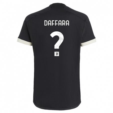 Kandiny Kinder Giovanni Daffara #0 Schwarz Ausweichtrikot Trikot 2023/24 T-Shirt