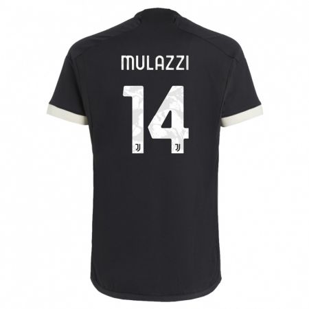 Kandiny Kinder Gabriele Mulazzi #14 Schwarz Ausweichtrikot Trikot 2023/24 T-Shirt