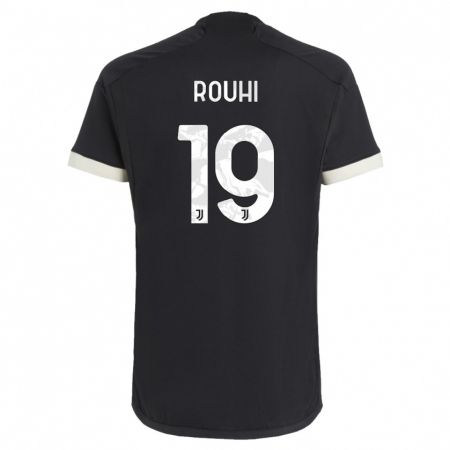 Kandiny Kinder Jonas Rouhi #19 Schwarz Ausweichtrikot Trikot 2023/24 T-Shirt