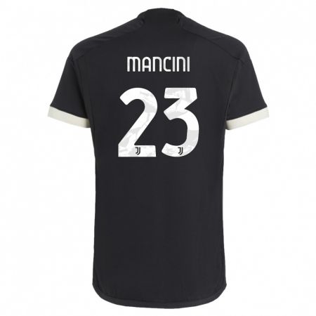 Kandiny Kinder Tommaso Mancini #23 Schwarz Ausweichtrikot Trikot 2023/24 T-Shirt