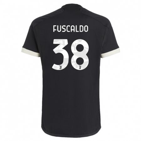 Kandiny Kinder Matteo Fuscaldo #38 Schwarz Ausweichtrikot Trikot 2023/24 T-Shirt