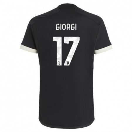 Kandiny Kinder Lorenzo Giorgi #17 Schwarz Ausweichtrikot Trikot 2023/24 T-Shirt
