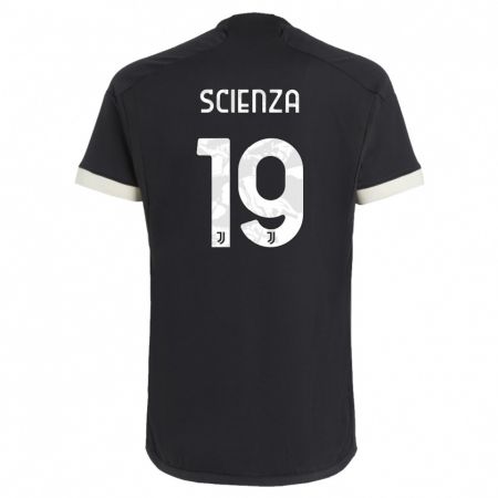 Kandiny Kinder Michele Scienza #19 Schwarz Ausweichtrikot Trikot 2023/24 T-Shirt