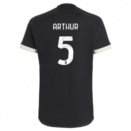 Kandiny Kinder Arthur #5 Schwarz Ausweichtrikot Trikot 2023/24 T-Shirt