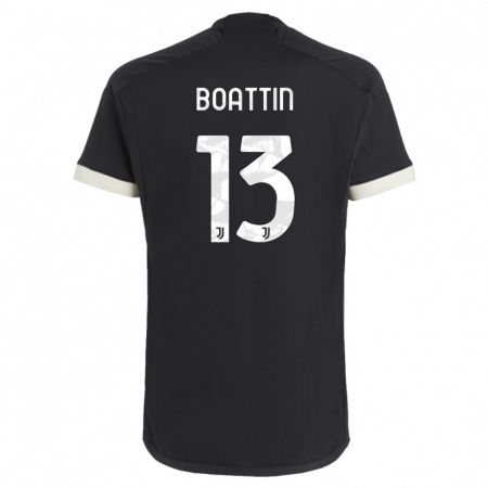Kandiny Kinder Lisa Boattin #13 Schwarz Ausweichtrikot Trikot 2023/24 T-Shirt