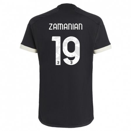 Kandiny Kinder Annahita Zamanian #19 Schwarz Ausweichtrikot Trikot 2023/24 T-Shirt