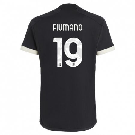 Kandiny Kinder Filippo Fiumano #19 Schwarz Ausweichtrikot Trikot 2023/24 T-Shirt