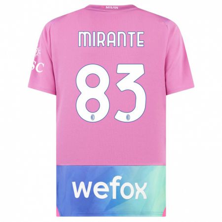 Kandiny Kinder Antonio Mirante #83 Pink Lila Ausweichtrikot Trikot 2023/24 T-Shirt