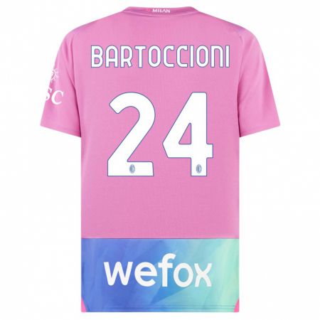 Kandiny Kinder Andrea Bartoccioni #24 Pink Lila Ausweichtrikot Trikot 2023/24 T-Shirt