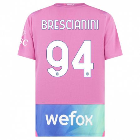 Kandiny Kinder Marco Brescianini #94 Pink Lila Ausweichtrikot Trikot 2023/24 T-Shirt