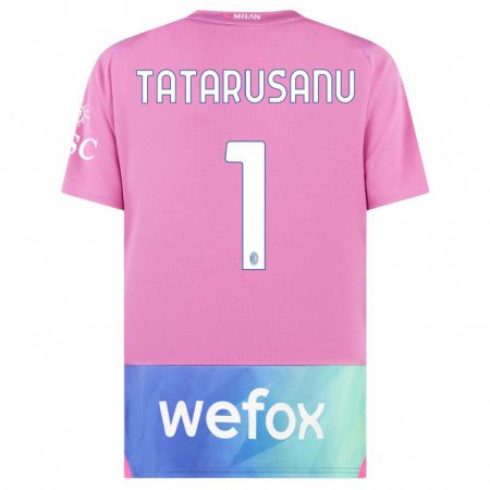 Kandiny Kinder Ciprian Tatarusanu #1 Pink Lila Ausweichtrikot Trikot 2023/24 T-Shirt