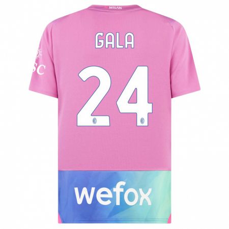 Kandiny Kinder Antonio Gala #24 Pink Lila Ausweichtrikot Trikot 2023/24 T-Shirt