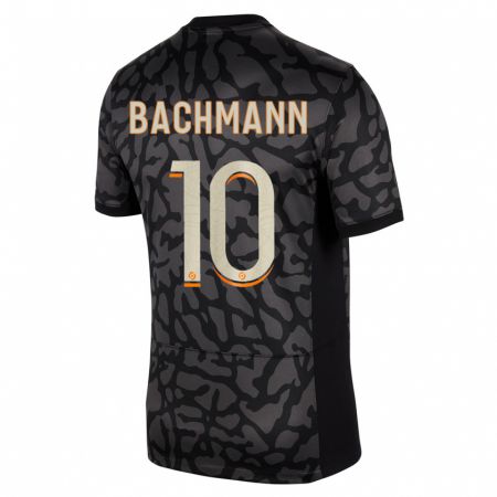 Kandiny Kinder Ramona Bachmann #10 Schwarz Ausweichtrikot Trikot 2023/24 T-Shirt