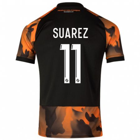 Kandiny Kinder Luis Suarez #11 Schwarzorange Ausweichtrikot Trikot 2023/24 T-Shirt