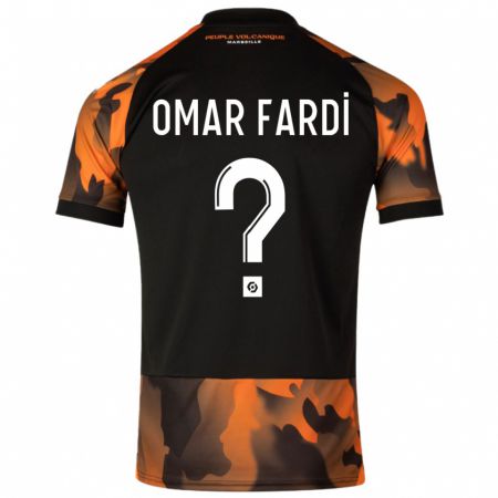 Kandiny Kinder El Omar Fardi #0 Schwarzorange Ausweichtrikot Trikot 2023/24 T-Shirt