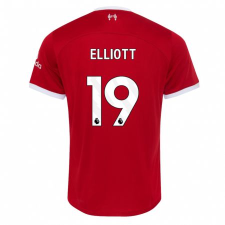 Kandiny Herren Harvey Elliott #19 Rot Heimtrikot Trikot 2023/24 T-Shirt