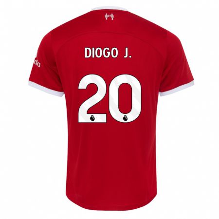 Kandiny Herren Diogo Jota #20 Rot Heimtrikot Trikot 2023/24 T-Shirt