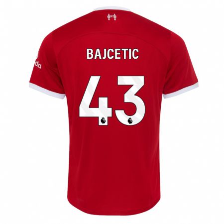Kandiny Herren Stefan Bajcetic #43 Rot Heimtrikot Trikot 2023/24 T-Shirt