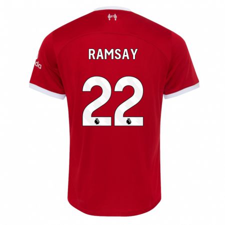 Kandiny Herren Calvin Ramsay #22 Rot Heimtrikot Trikot 2023/24 T-Shirt