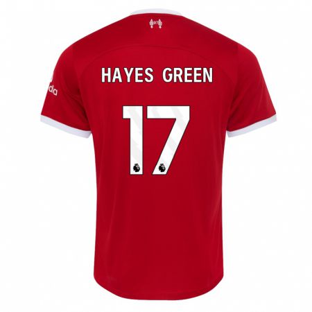 Kandiny Herren Charlie Hayes-Green #17 Rot Heimtrikot Trikot 2023/24 T-Shirt