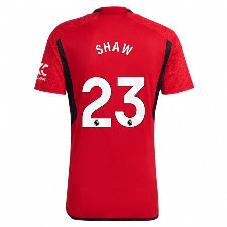 Kandiny Herren Luke Shaw #23 Rot Heimtrikot Trikot 2023/24 T-Shirt