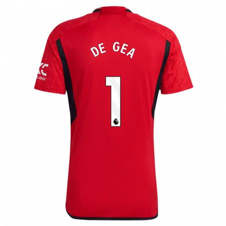 Kandiny Herren David De Gea #1 Rot Heimtrikot Trikot 2023/24 T-Shirt