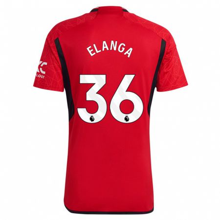 Kandiny Herren Anthony Elanga #36 Rot Heimtrikot Trikot 2023/24 T-Shirt