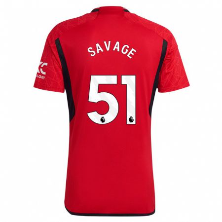 Kandiny Herren Charlie Savage #51 Rot Heimtrikot Trikot 2023/24 T-Shirt