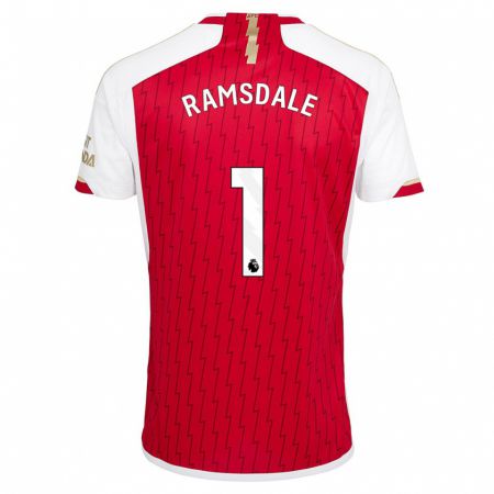 Kandiny Herren Aaron Ramsdale #1 Rot Heimtrikot Trikot 2023/24 T-Shirt