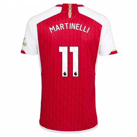Kandiny Herren Gabriel Martinelli #11 Rot Heimtrikot Trikot 2023/24 T-Shirt