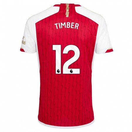 Kandiny Herren Jurrien Timber #12 Rot Heimtrikot Trikot 2023/24 T-Shirt