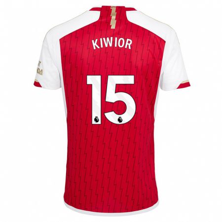 Kandiny Herren Jakub Kiwior #15 Rot Heimtrikot Trikot 2023/24 T-Shirt