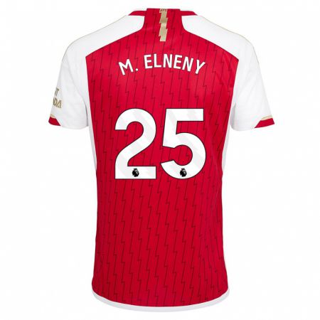 Kandiny Herren Mohamed Elneny #25 Rot Heimtrikot Trikot 2023/24 T-Shirt