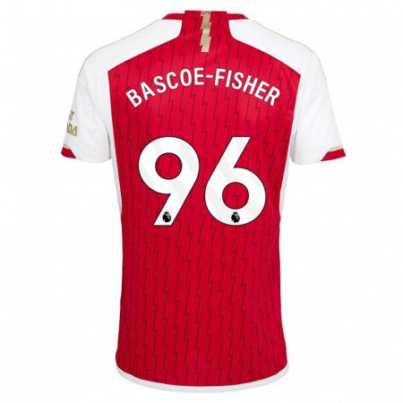 Kandiny Herren Jakai Bascoe-Fisher #96 Rot Heimtrikot Trikot 2023/24 T-Shirt