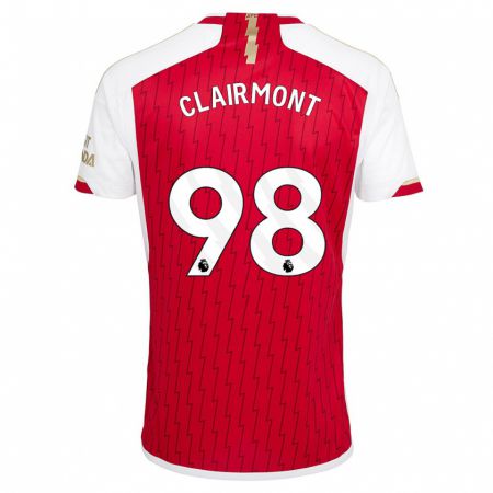 Kandiny Herren Reece Clairmont #98 Rot Heimtrikot Trikot 2023/24 T-Shirt