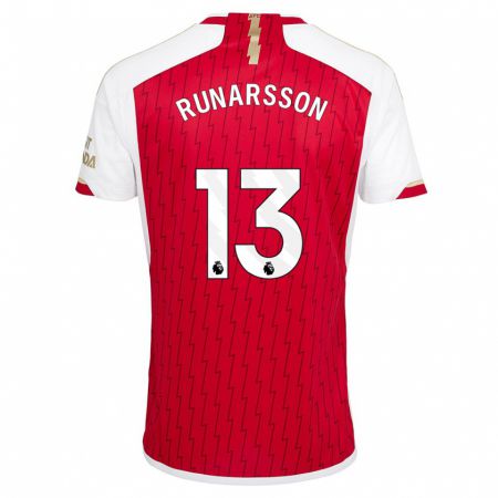 Kandiny Herren Runar Alex Runarsson #13 Rot Heimtrikot Trikot 2023/24 T-Shirt