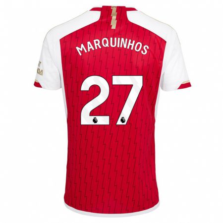 Kandiny Herren Marquinhos #27 Rot Heimtrikot Trikot 2023/24 T-Shirt