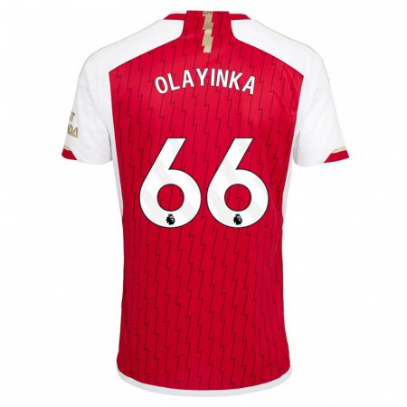 Kandiny Herren James Olayinka #66 Rot Heimtrikot Trikot 2023/24 T-Shirt