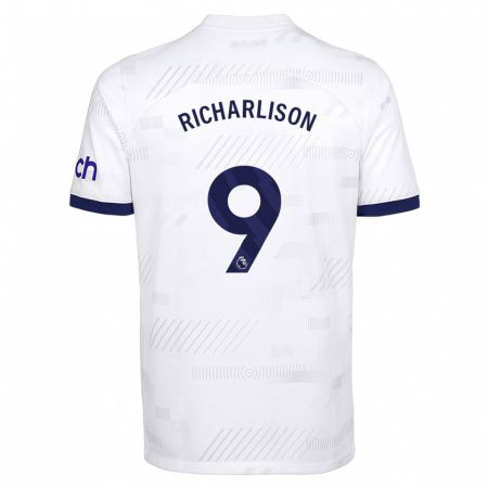 Kandiny Herren Richarlison #9 Weiß Heimtrikot Trikot 2023/24 T-Shirt