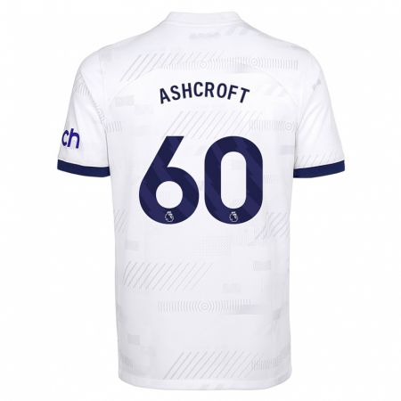 Kandiny Herren Tyrell Ashcroft #60 Weiß Heimtrikot Trikot 2023/24 T-Shirt