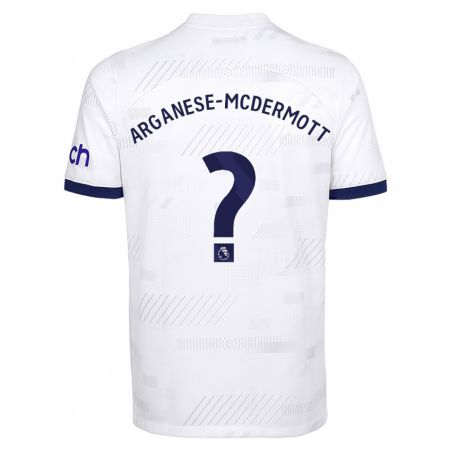 Kandiny Herren Pele Arganese-Mcdermott #0 Weiß Heimtrikot Trikot 2023/24 T-Shirt