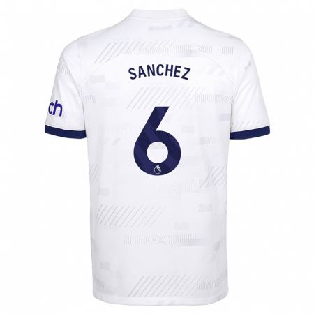 Kandiny Herren Davinson Sanchez #6 Weiß Heimtrikot Trikot 2023/24 T-Shirt