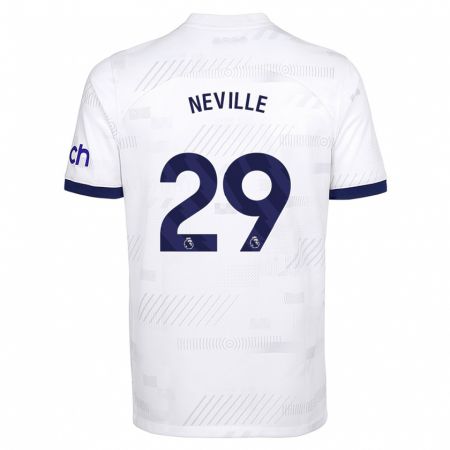 Kandiny Herren Ashleigh Neville #29 Weiß Heimtrikot Trikot 2023/24 T-Shirt