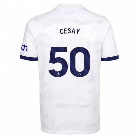 Kandiny Herren Kallum Cesay #50 Weiß Heimtrikot Trikot 2023/24 T-Shirt