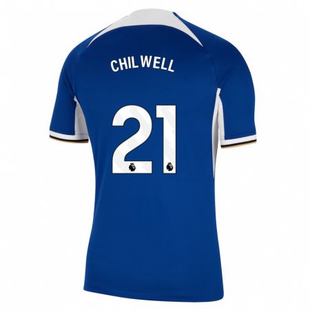 Kandiny Herren Ben Chilwell #21 Blau Heimtrikot Trikot 2023/24 T-Shirt