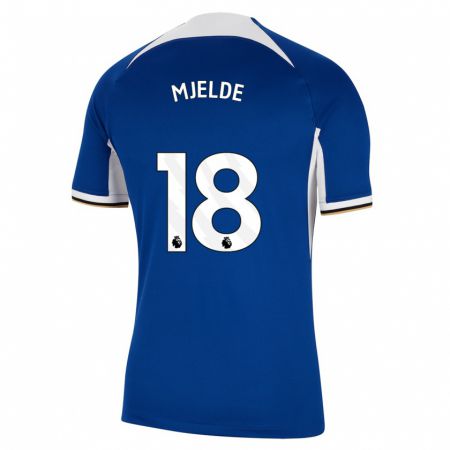 Kandiny Herren Maren Mjelde #18 Blau Heimtrikot Trikot 2023/24 T-Shirt