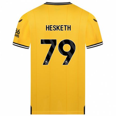 Kandiny Herren Owen Hesketh #79 Gelb Heimtrikot Trikot 2023/24 T-Shirt