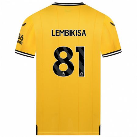 Kandiny Herren Dexter Lembikisa #81 Gelb Heimtrikot Trikot 2023/24 T-Shirt